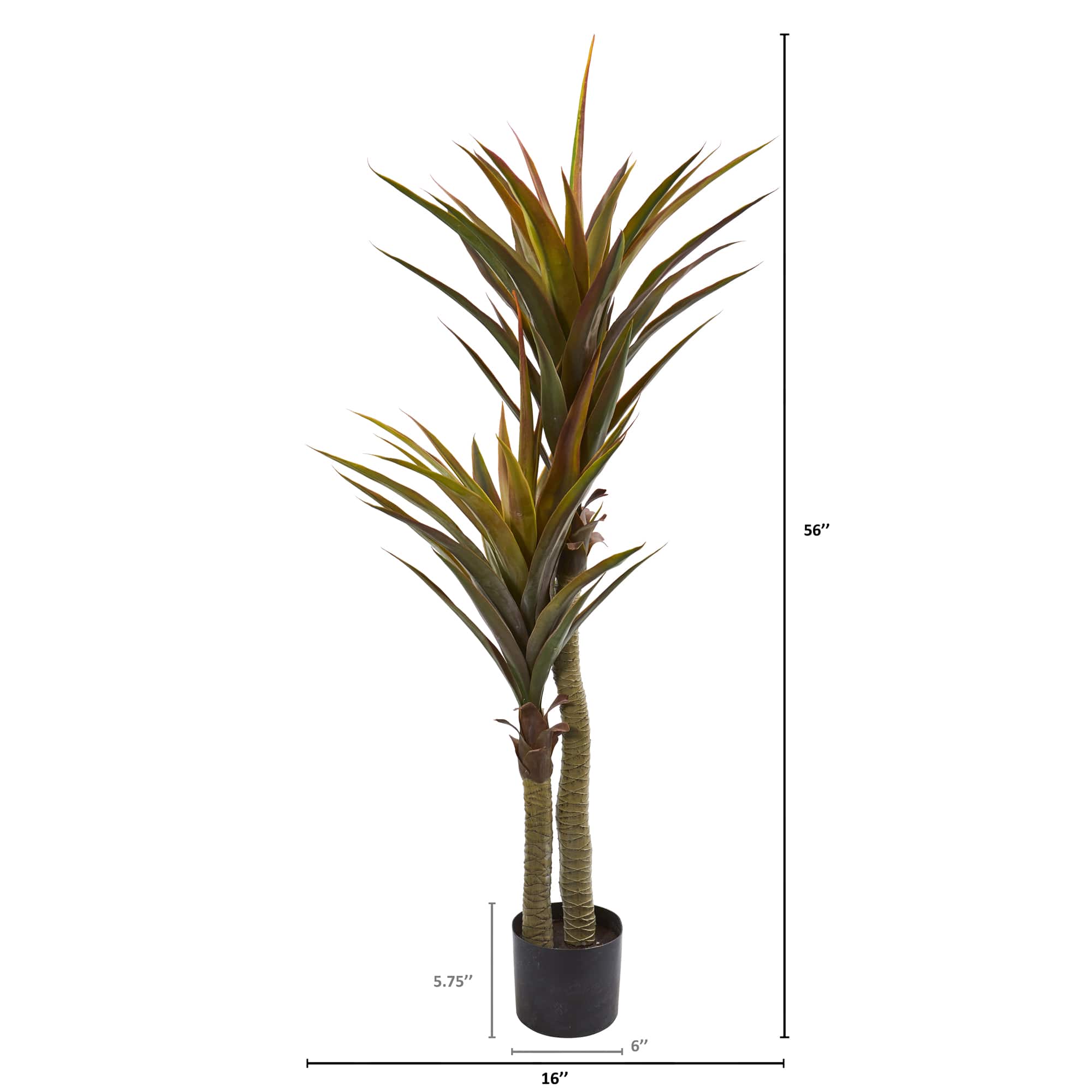 4.6ft. Potted Yucca Artificial Tree
